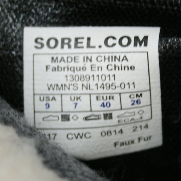 Sorel Ladies 9 Winter Carnival Black Waterproof Duck Felt Snow Boots NL1495-011 - Picture 7 of 12